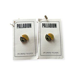 Vintage Palladium Shoe Pins Set of 2 1990s Made in France NOS